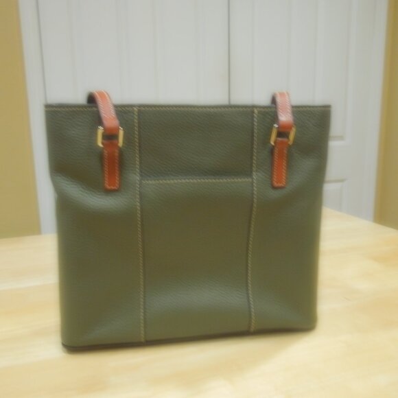 Dooney & Bourke Olive Pebble Leather Small Lexington Bag - Picture 4 of 8
